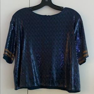 Zara sequin varsity t-shirt